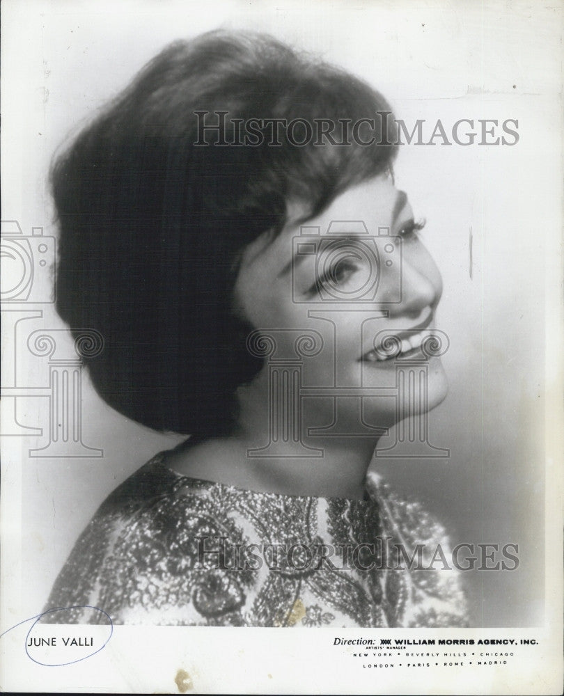 Press Photo Recording artist, June Valli - Historic Images