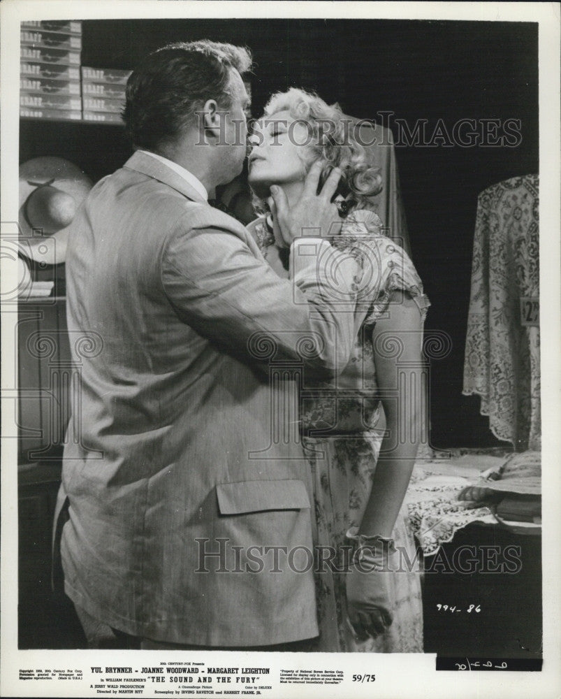 1959 Press Photo Albert Dekker and Margaret Leighton in &quot;The Sound and the Fury&quot; - Historic Images