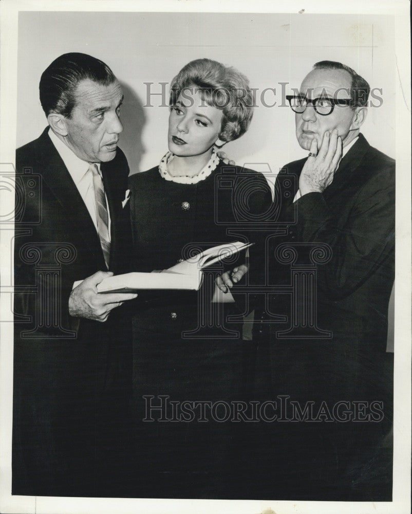 Press Photo Model Monique Lemaire Comedian Jack Benny Ed Sullivan - Historic Images