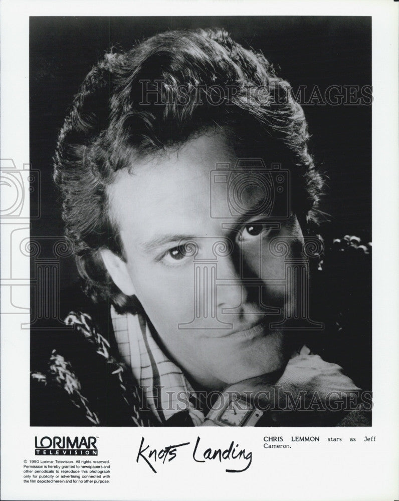 1990 Press Photo Knots Landon Star Chris Lemmon As Jeff Cameron COPY - Historic Images