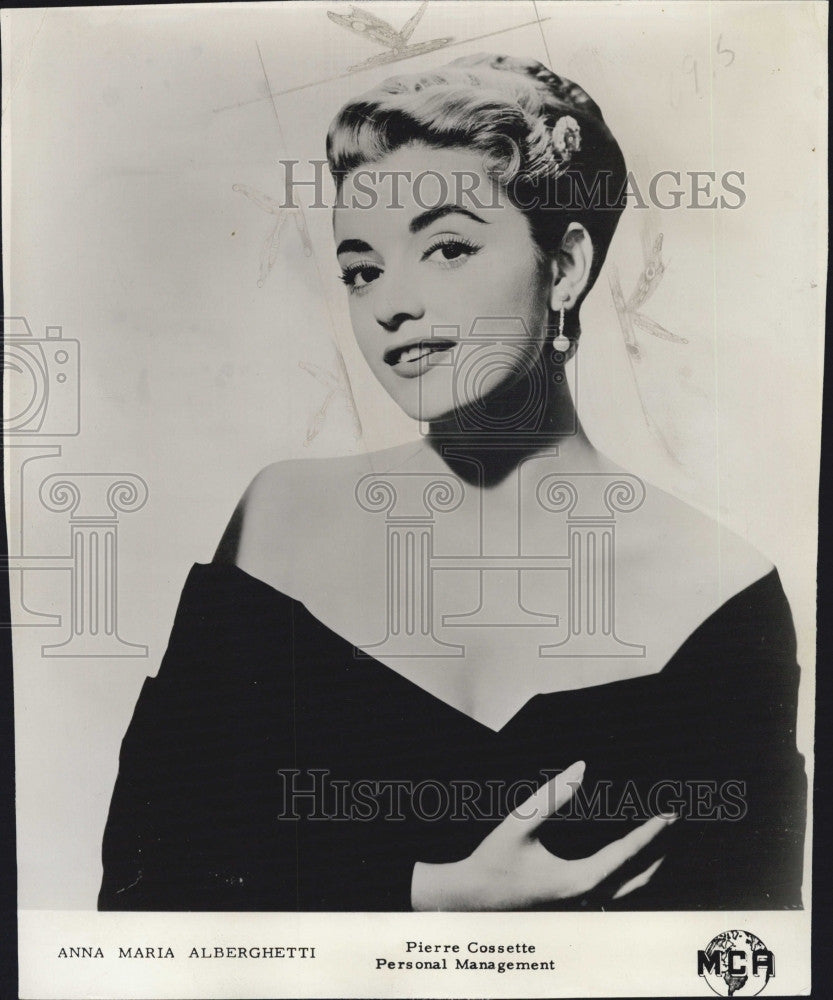 1960 Press Photo Anna Maria Alberghetti Italian Opera Singer and Actress MCA - Historic Images