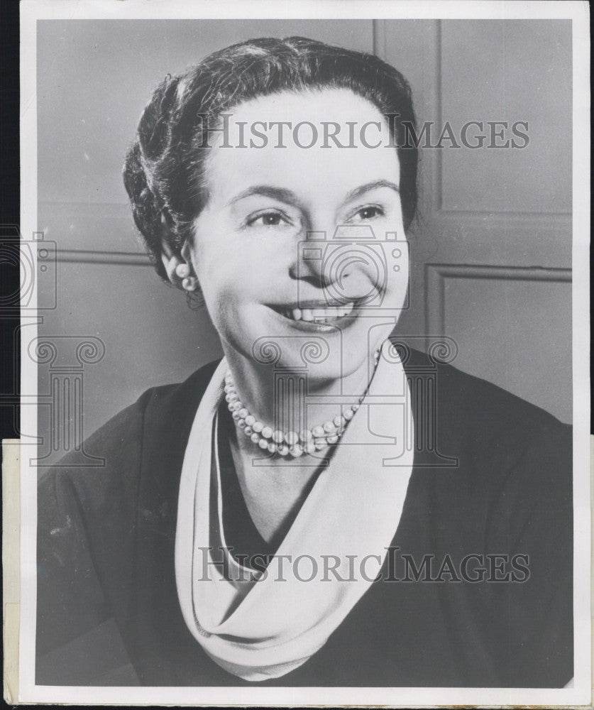 1954 Press Photo US Secretary of Health Mrs Oveta Culp Hobby - Historic Images