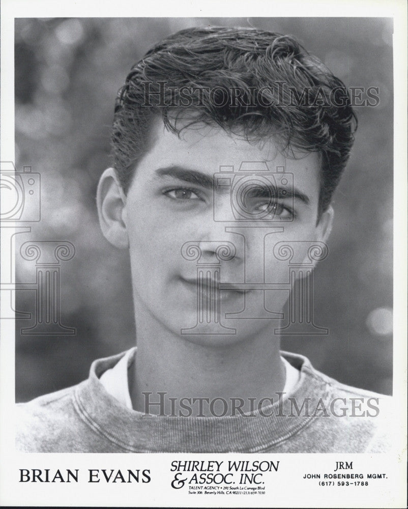 1989 Press Photo Singer Brian Evans - Historic Images