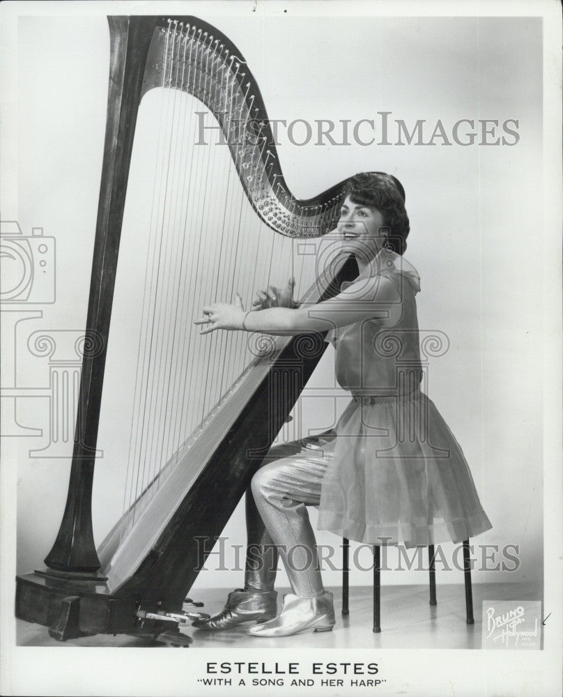 1965 Press Photo Harpist Estelle Estes - Historic Images