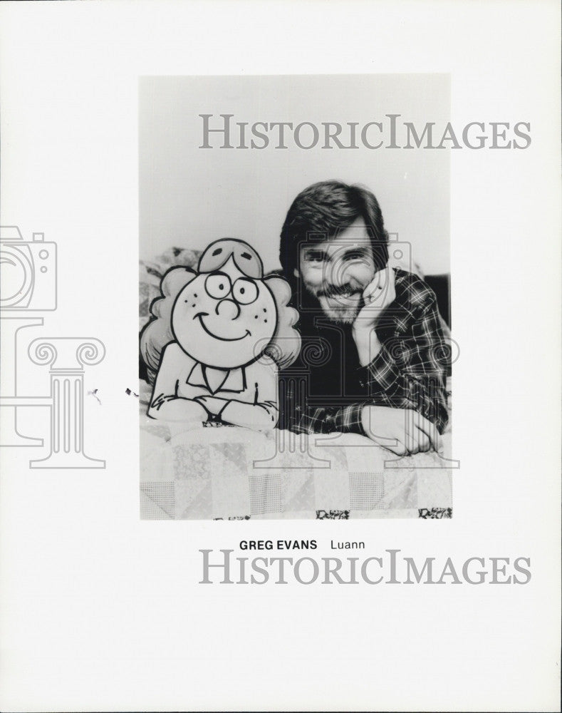 Press Photo Cartoonist Greg Evans with &#39;Luann&#39; - Historic Images