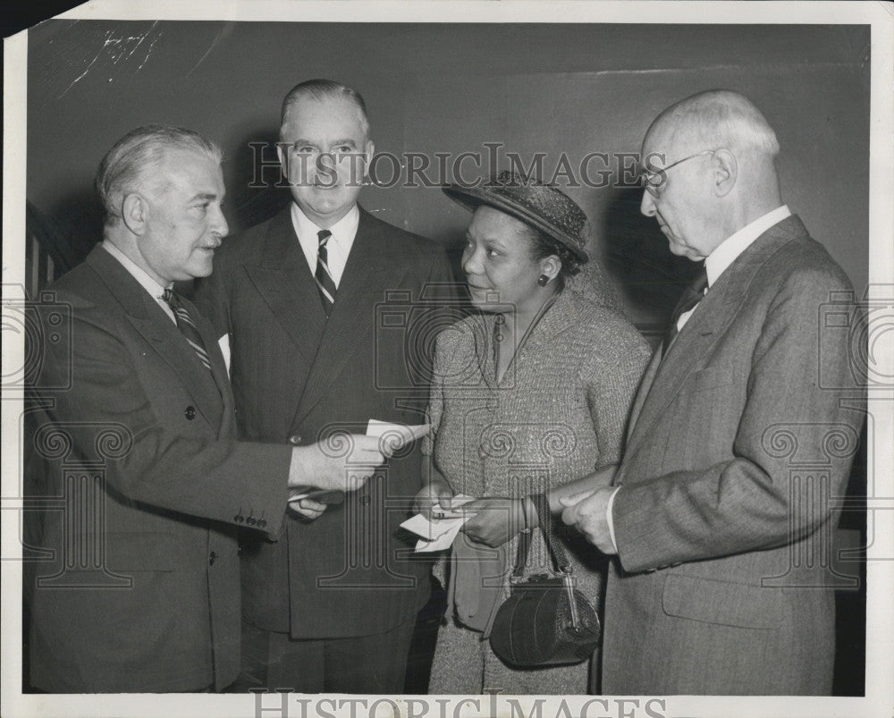 1951 Press Photo Dr. Mary Wright Thompson, Arthur Fielder Jr., Michael Kelleher - Historic Images