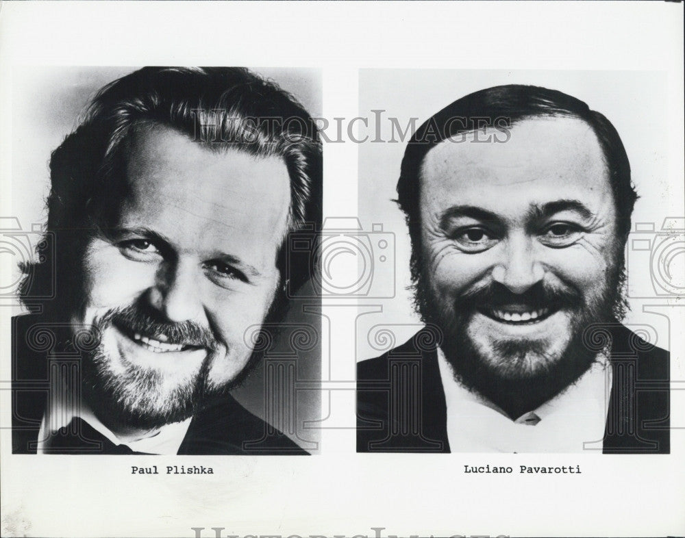 Press Photo Paul Plishka &amp; Luciano Pavarotti - Historic Images