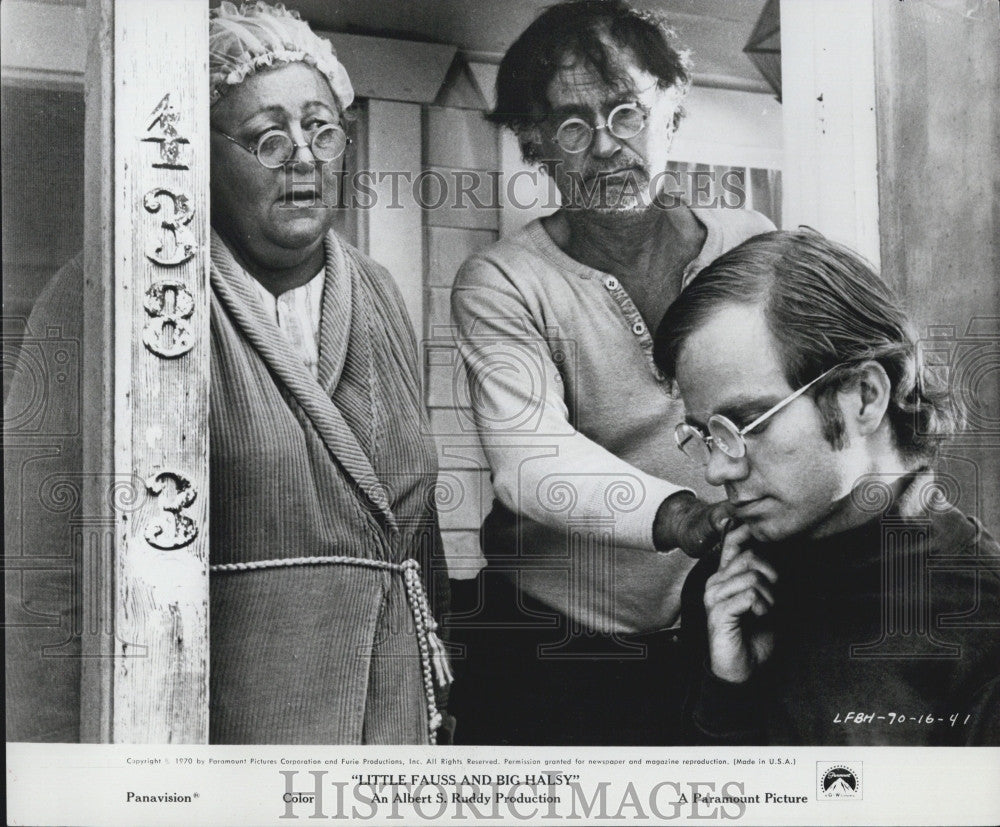 1970 Press Photo Michael J. Polllard, Noah Beery, Lucille Benson - Historic Images