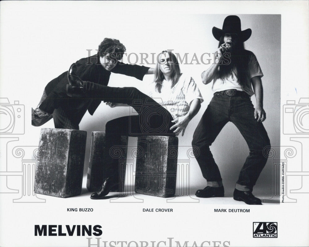 Press Photo King Buzzo, Dale Crover and Mark Deutrom of the band &quot;Melvins&quot; - Historic Images