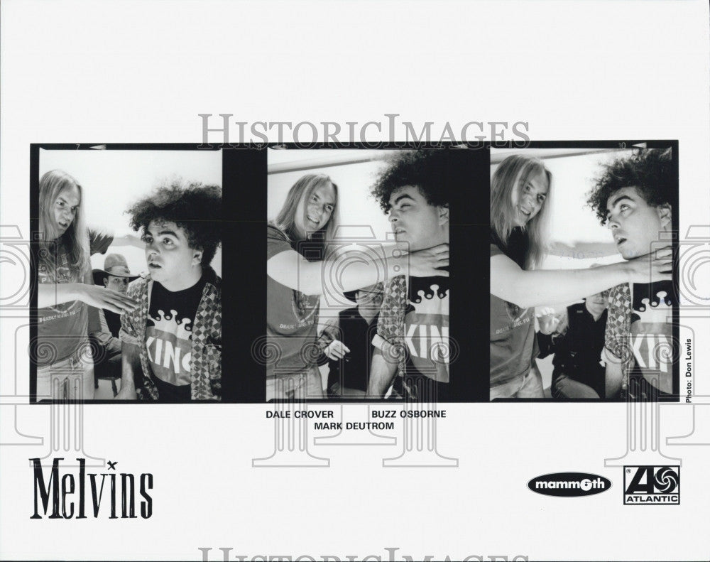 Press Photo Dale Crover, Mark Deutrom, Buzz Osborne of the band 'Melvins" - Historic Images