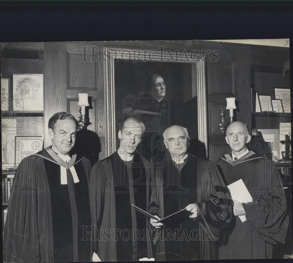 1968 Press Photo Rev Dr FM Meek, Rev PH Meek &amp; another man - Historic Images