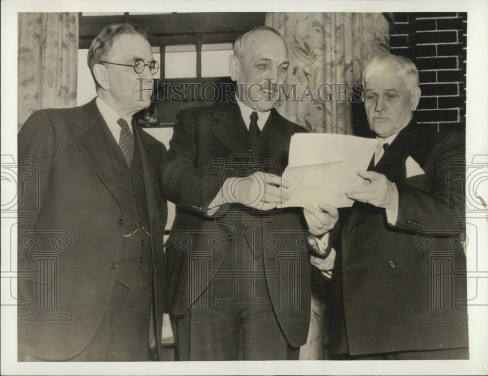 1939 Press Photo Bishop H Welch, Bishop OH Melle &amp; Bishop EH Hughes - Historic Images