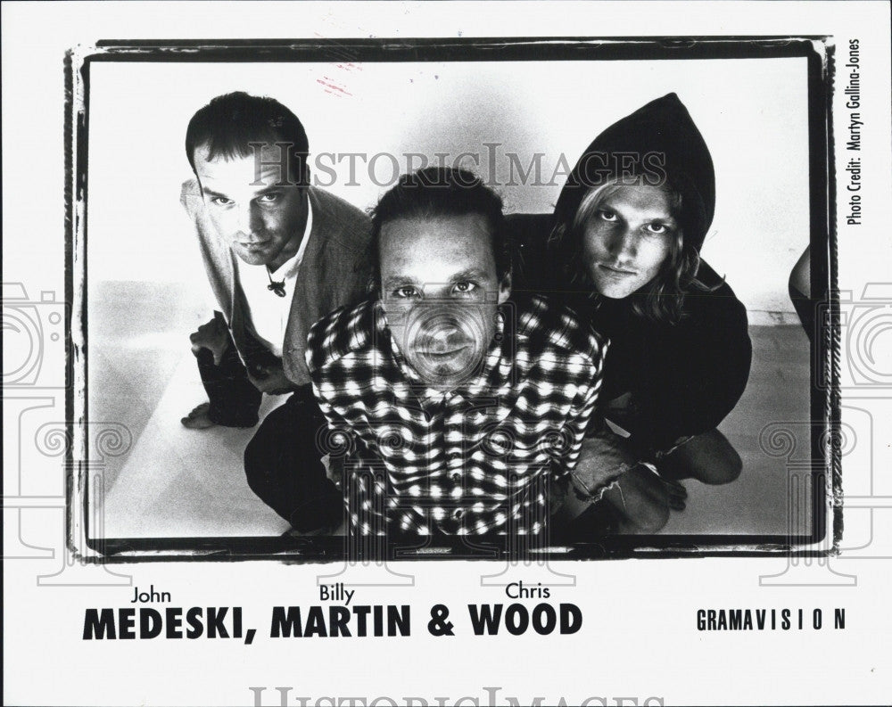 1995 Press Photo Musicians John Medeski, Billy Martin &amp; Chris Wood - Historic Images