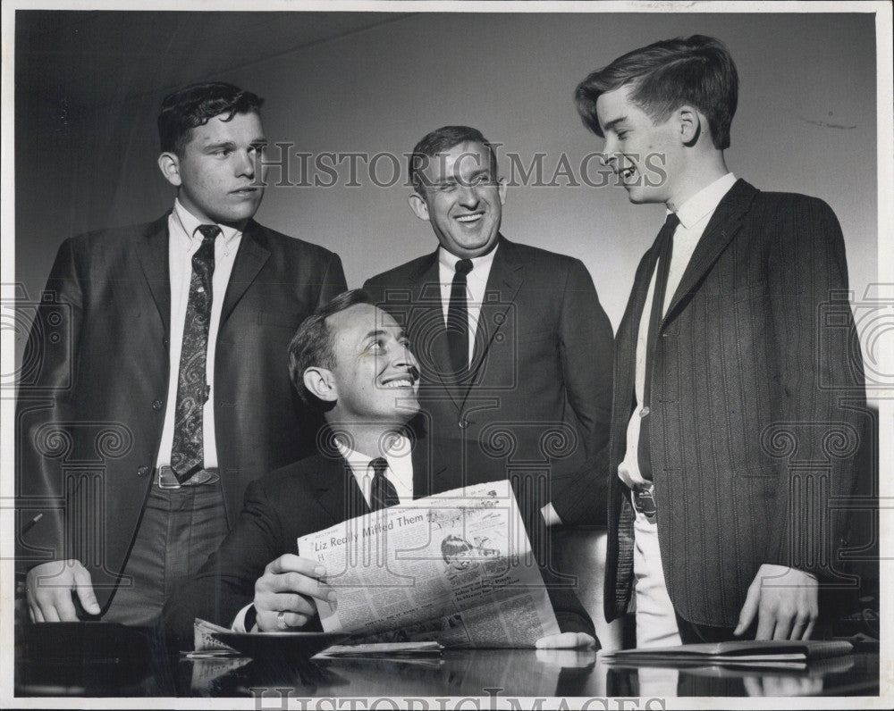 1967 Press Photo K: Meinen,students R Sylvester,J Kubit &amp; C Caudle - Historic Images