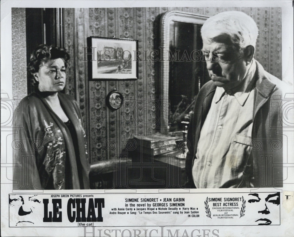 1975 Press Photo Actor Jean Gabin in &quot;Le Chat&quot; - Historic Images