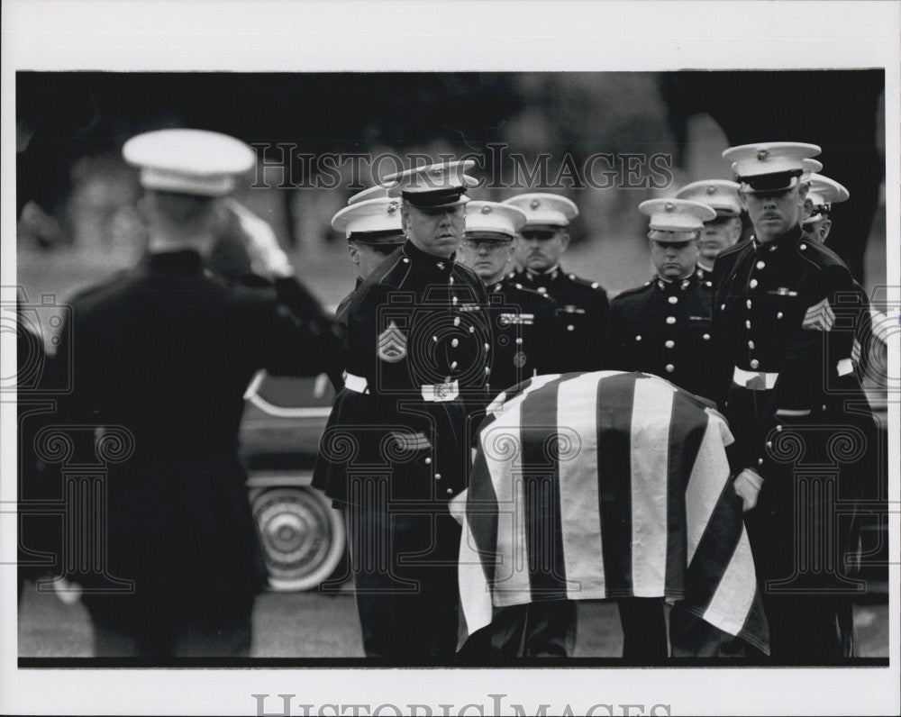 1991 Press Photo Marine funeral of Martin Gafney - Historic Images