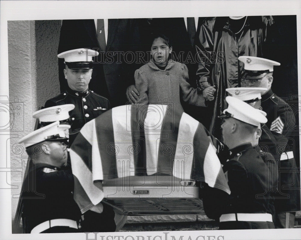 1991 Press Photo Marine funeral of Martin Gafney - Historic Images