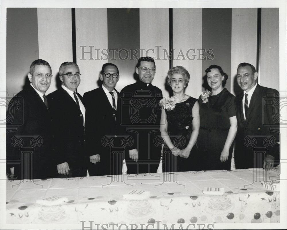 1965 Press Photo N Bloom,Dr HS Robinson,N Blumsack,Rev Goudet,Mrs Gedick, - Historic Images