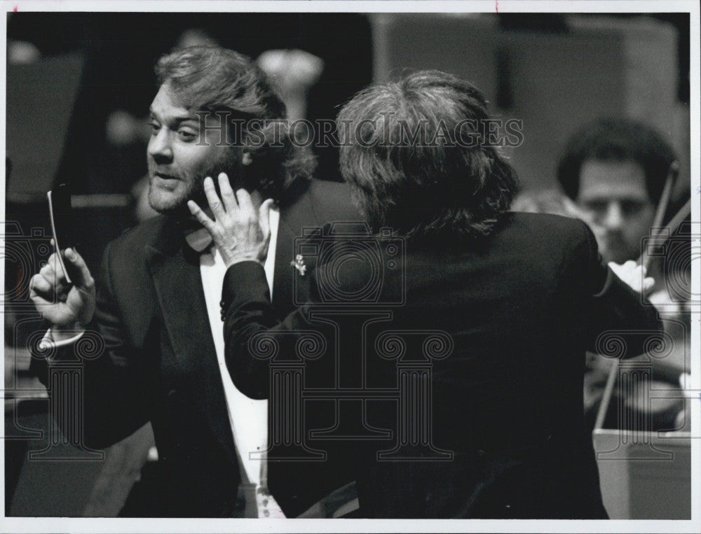 1997 Press Photo Boston Symphony Orchestra Baritone Bryn Terfel &amp; Seiji Ozawa - Historic Images