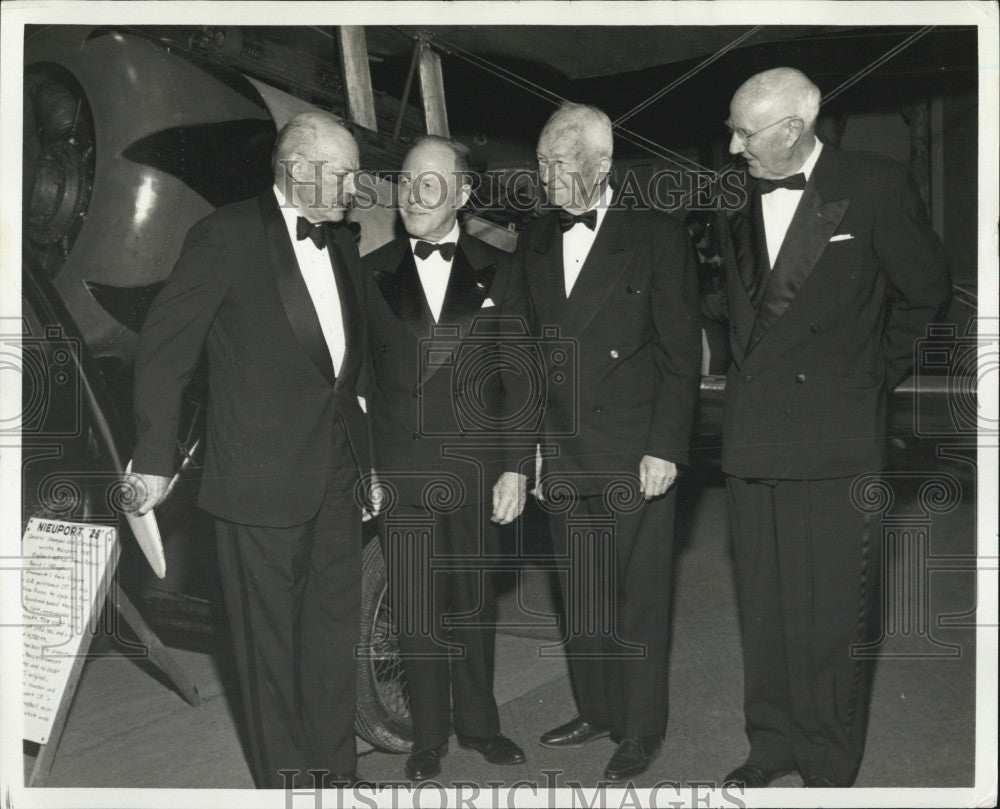 1968 Press Photo Air Pioneers Jerome Hunsaker Charles Grant Clarence Chamberlin - Historic Images