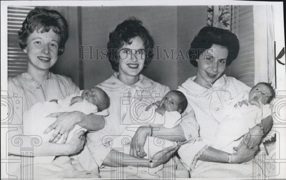 1963 Press Photo Classmates in highs chool 1953 Mrs George Meitch Mrs Joseph - Historic Images