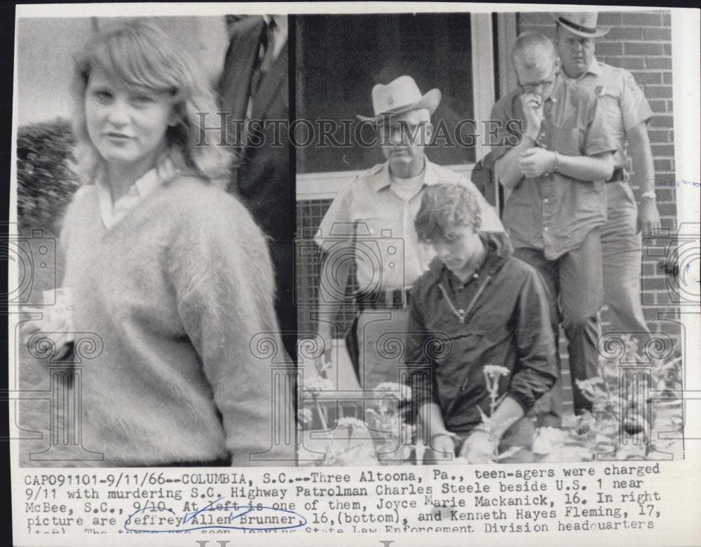 1966 Press Photo Jefferey Brunner Age 16 &amp; Joyce Mackanick Charge Killing Police - Historic Images