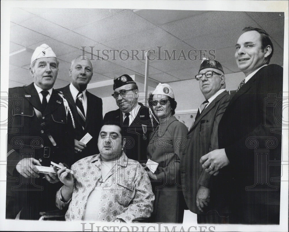 1978 Press Photo Disabled Veterans (DAV) at VA Hospital Patient Francis Poddy - Historic Images