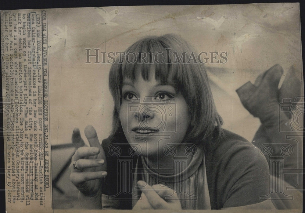 1968 Press Photo Anna Calder-Marshall Relaxing In NY For The Male Of The Species - Historic Images