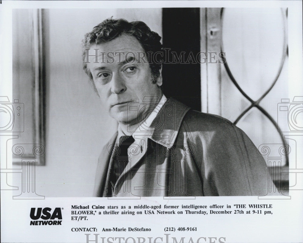 Press Photo Michael Caine Stars In &quot;The Whistle Blower&quot; On USA - Historic Images