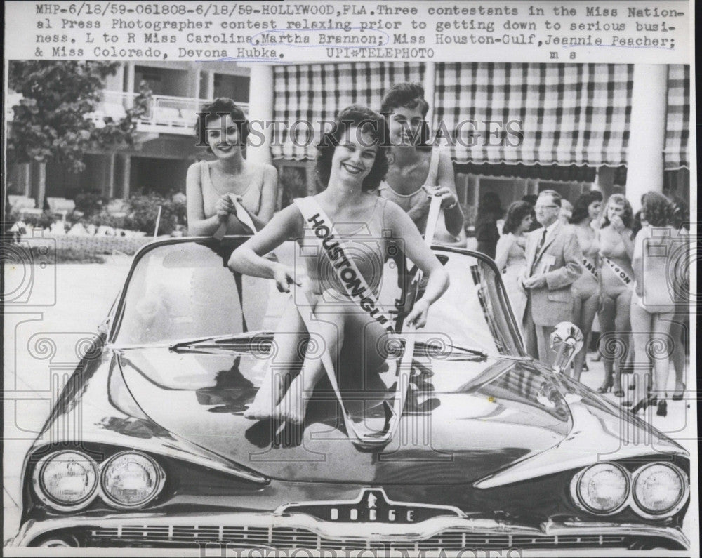 1959 Press Photo Miss National Press Photographer contest Martha Brannon Jeannie - Historic Images