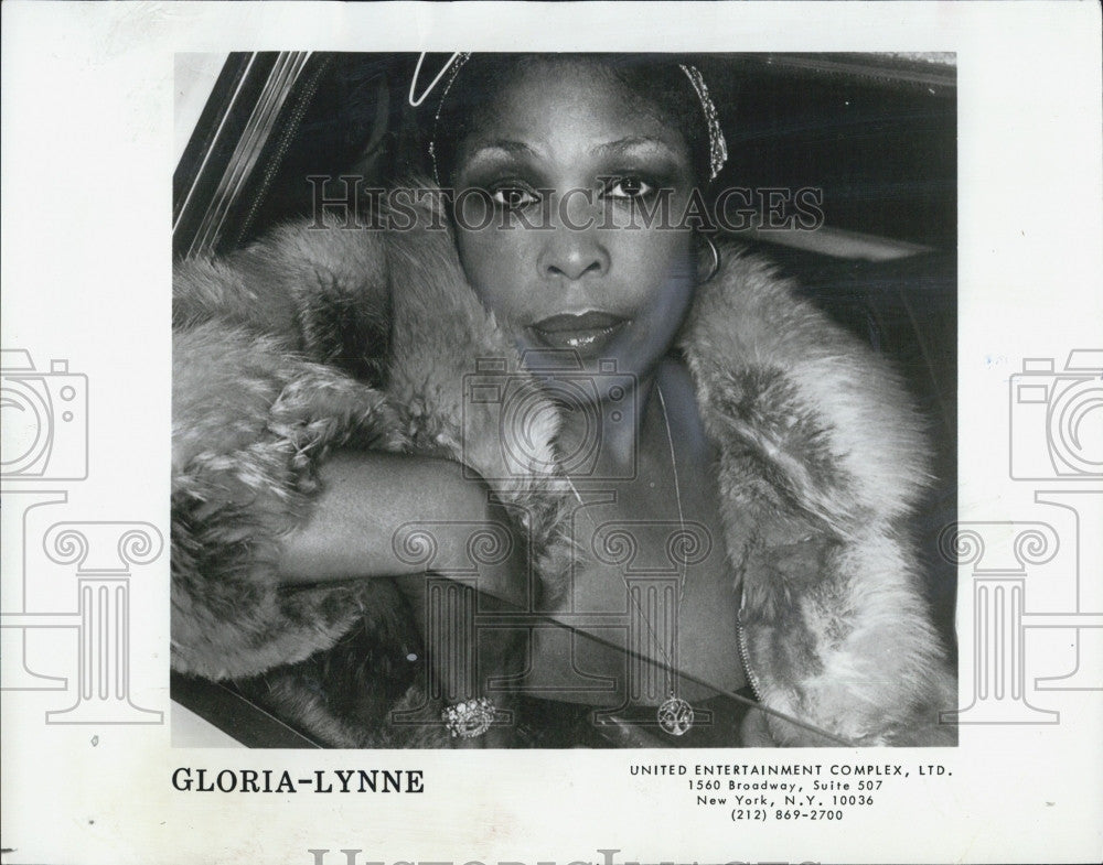 Press Photo Singer Gloria-Lynne - Historic Images