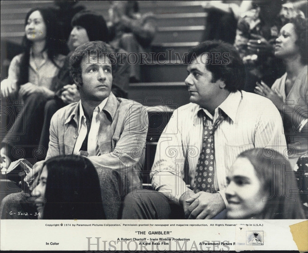 1974 Press Photo Actor James Caan and Paul Sorvino. - Historic Images