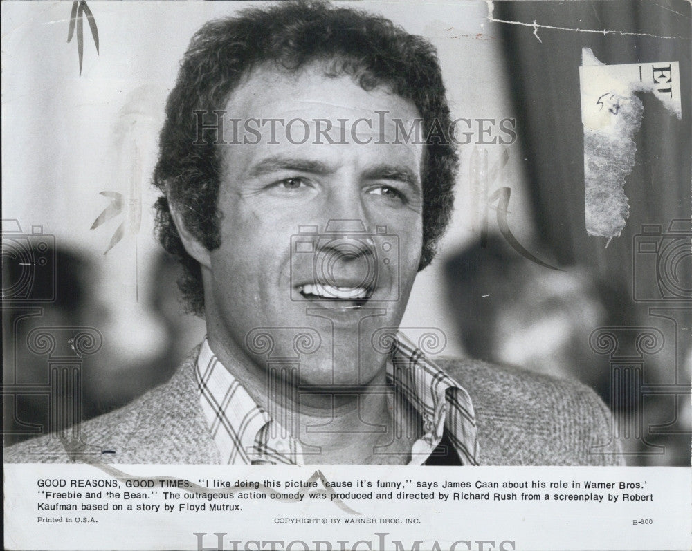 1975 Press Photo ACtor James Caan star as Freebie in &quot;Freebie and the Bean&quot;. - Historic Images