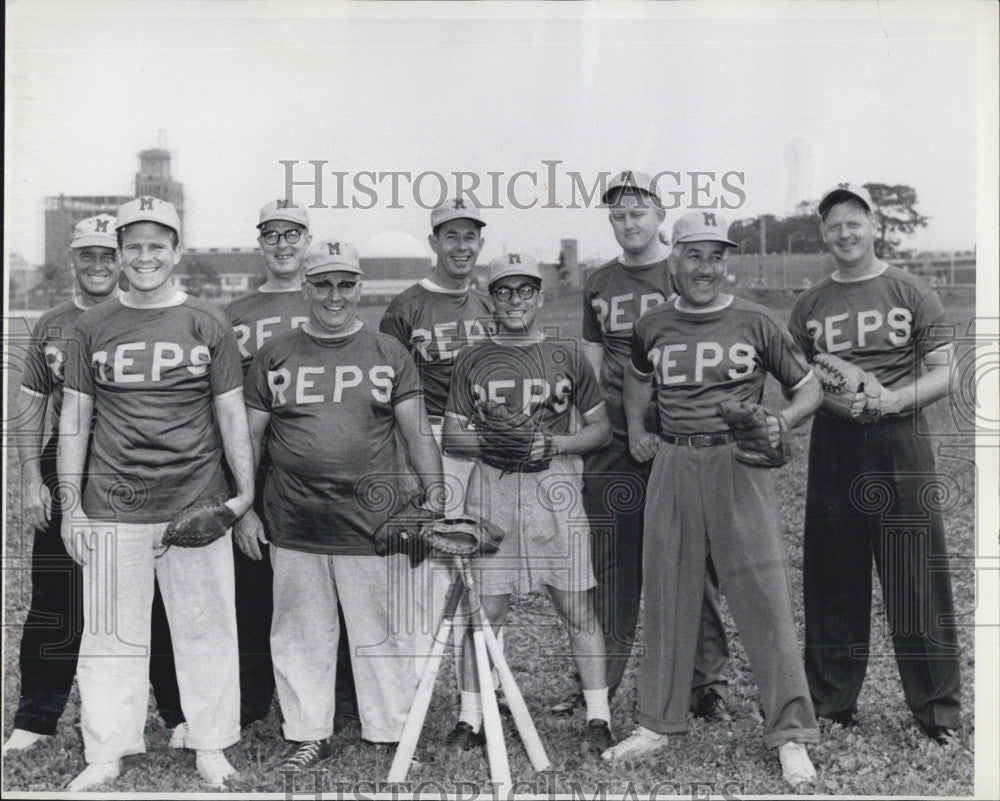 1959 Press Photo REPS Baseball Team. - Historic Images