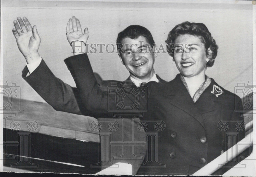 1958 Press Photo Princess Astrid of Norway and Gov. Freeman of Minnesota. - Historic Images