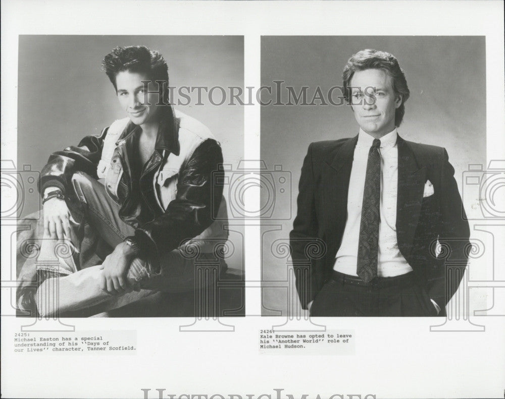 Press Photo (L)Michael Easton, Actor and Poet (R) Kale Browne, American actor. - Historic Images