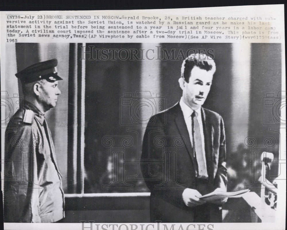 1985 Press Photo Gerald Brooke , British teacher charged subversive Activity - Historic Images