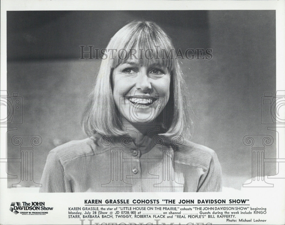 Press Photo Karen Grassle cohost &quot;The John Davidson Show&quot; - Historic Images