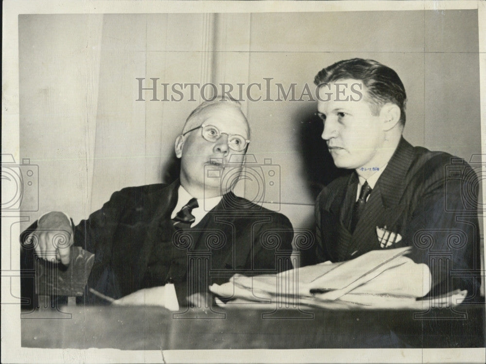 1939 Press Photo Tax Comm henry Long &amp;Sen William Grant - Historic Images