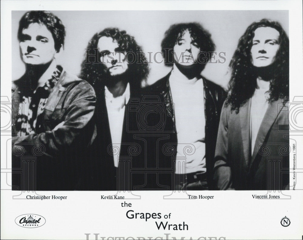 1991 Press Photo Canadian Folk Rock Band The Grapes of Wrath, Christopher Hooper - Historic Images