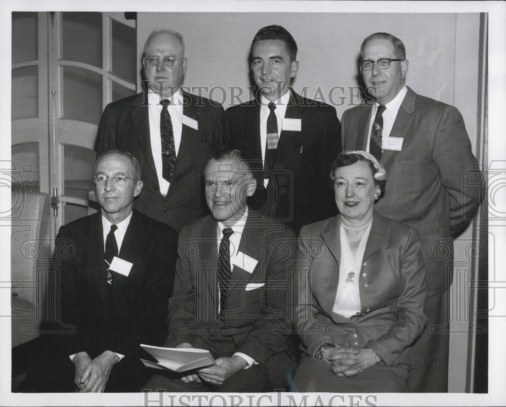 1956 Press Photo Savings Bank Association George DeGrasse, Bradford Kingman - Historic Images