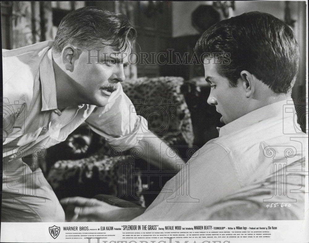 1961 Press Photo Pat Hingle &amp; Warrenbeatty in &quot;Splendor in the Grass&quot; - Historic Images