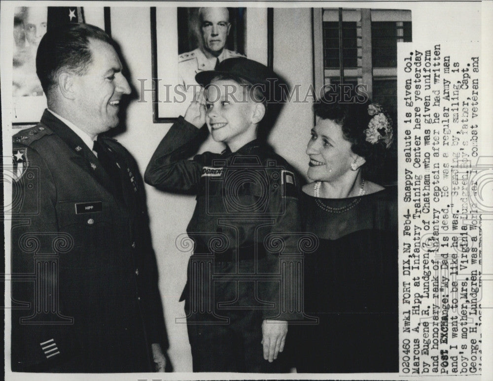 1960 Press Photo Col Marcus HIpp Infantry Training Center Eugene Lundgren 7 - Historic Images