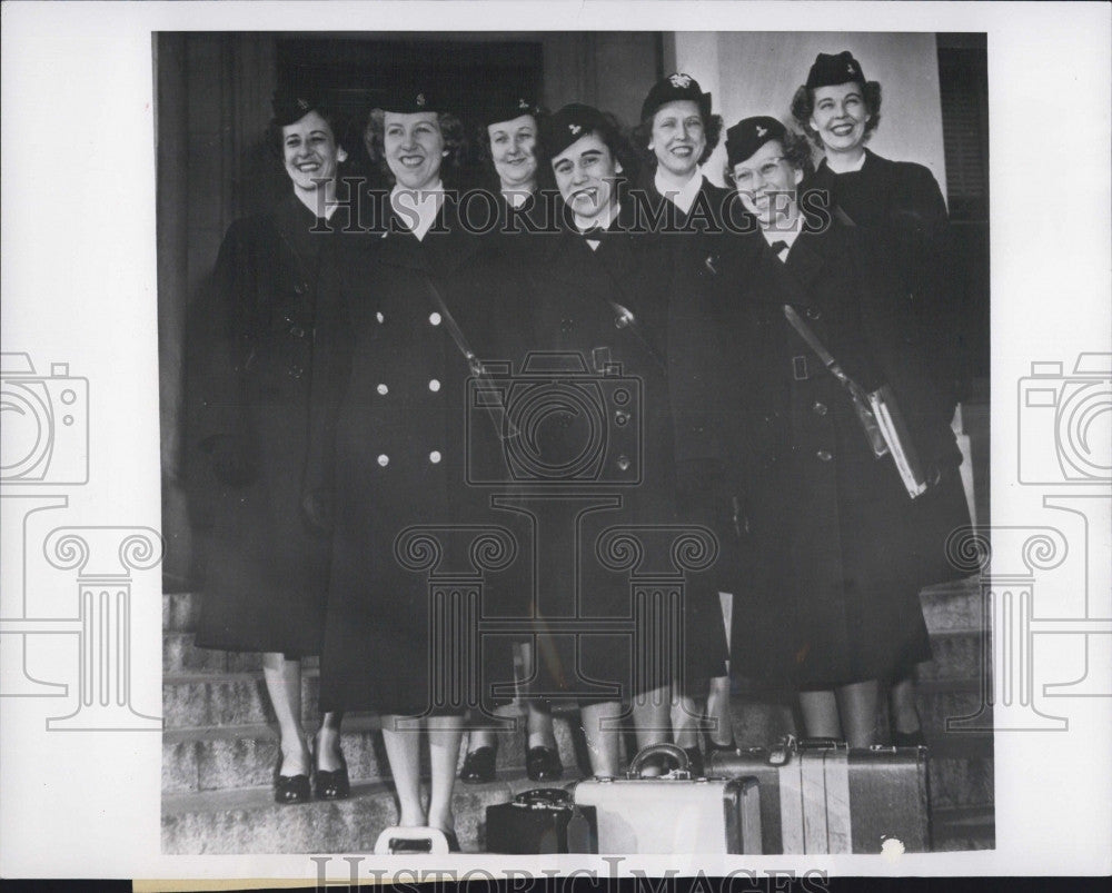 1951 Press Photo Women Navy Assigned in France Chief Yeoman Helen Hirsch - Historic Images