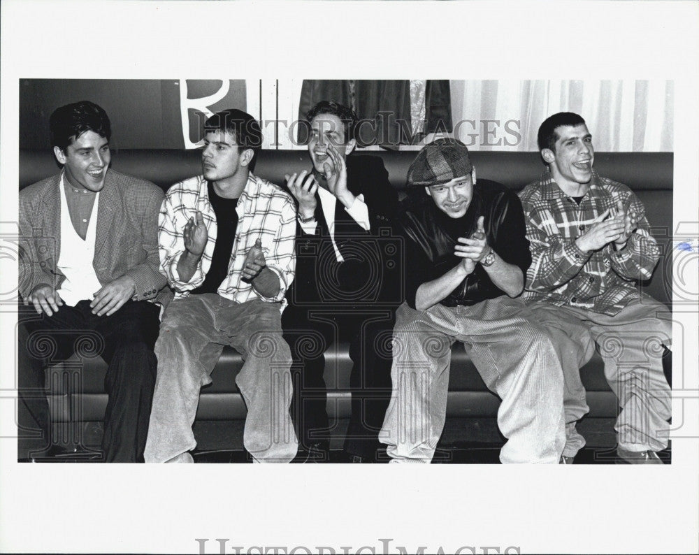 Press Photo New Kids on The Block Singers Band - Historic Images