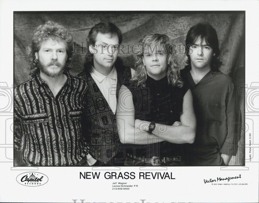 1989 Press Photo Musicians New Grass Revival Jeff Wagner Levine/Schneider PR - Historic Images