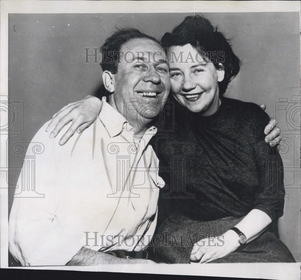 1954 Press Photo Communist Steve Nelson and his wife - Historic Images