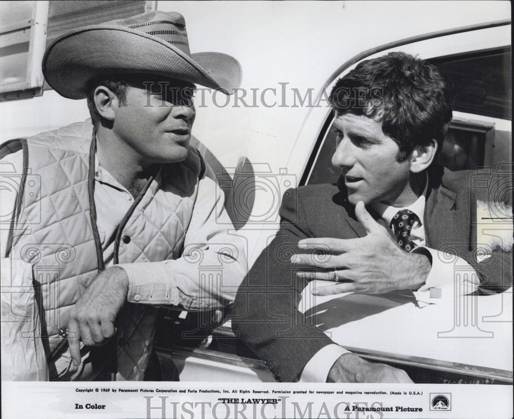 1970 Press Photo Ken Swofford And Barry Newman in &quot;The Lawyer&quot; Movie - Historic Images