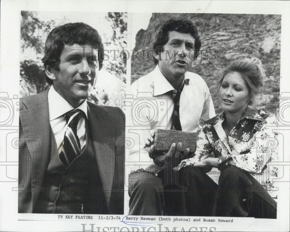 1974 Press Photo Actors Barry Newman &amp; Susan Howard - Historic Images