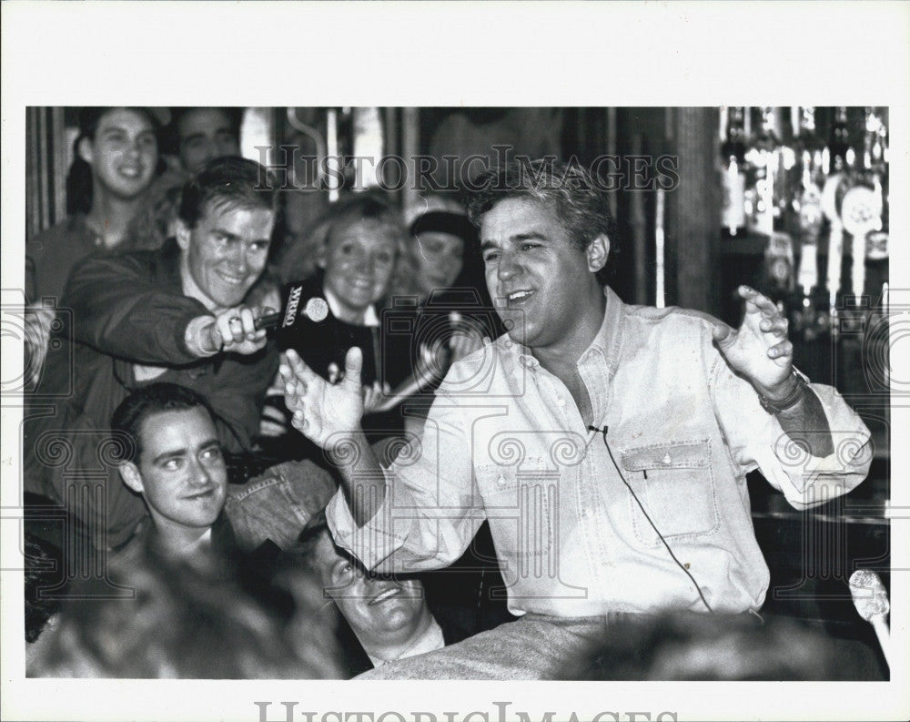 1993 Press Photo Jay Leno at &quot;Cheers finale - Historic Images